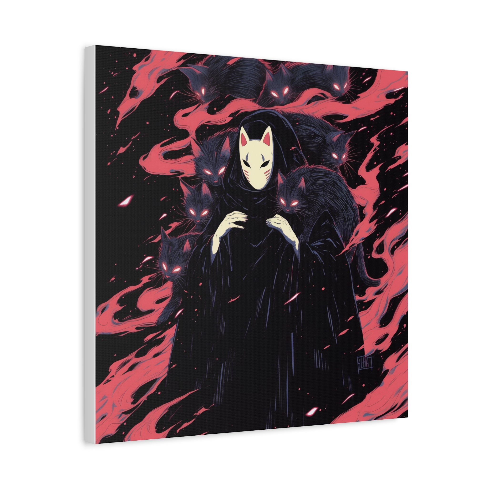 Fox Mask Spirit Canvas Print — Matte Stretched Wall Art