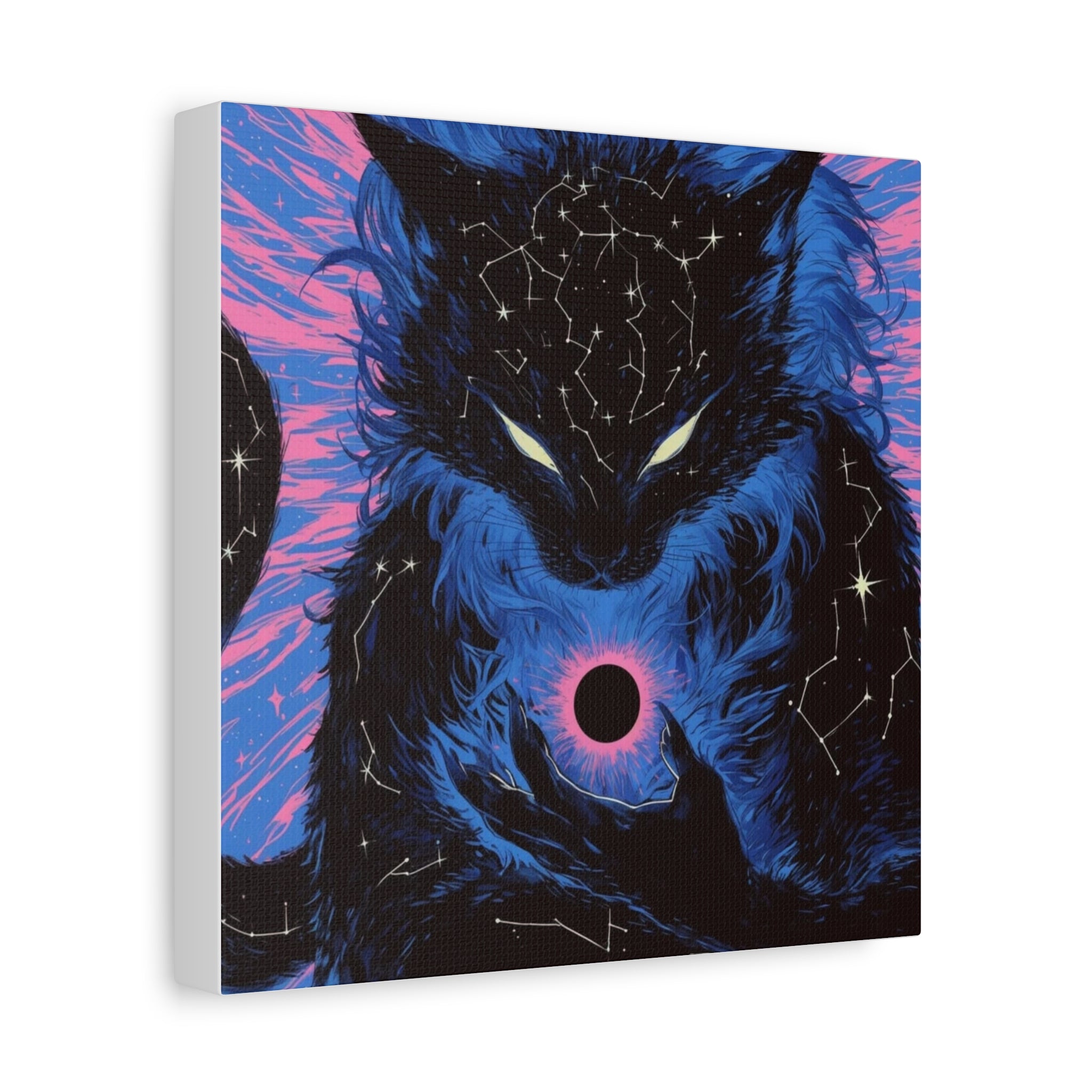 Mystic Cosmic Cat Canvas — Stretched Matte Wall Art print
