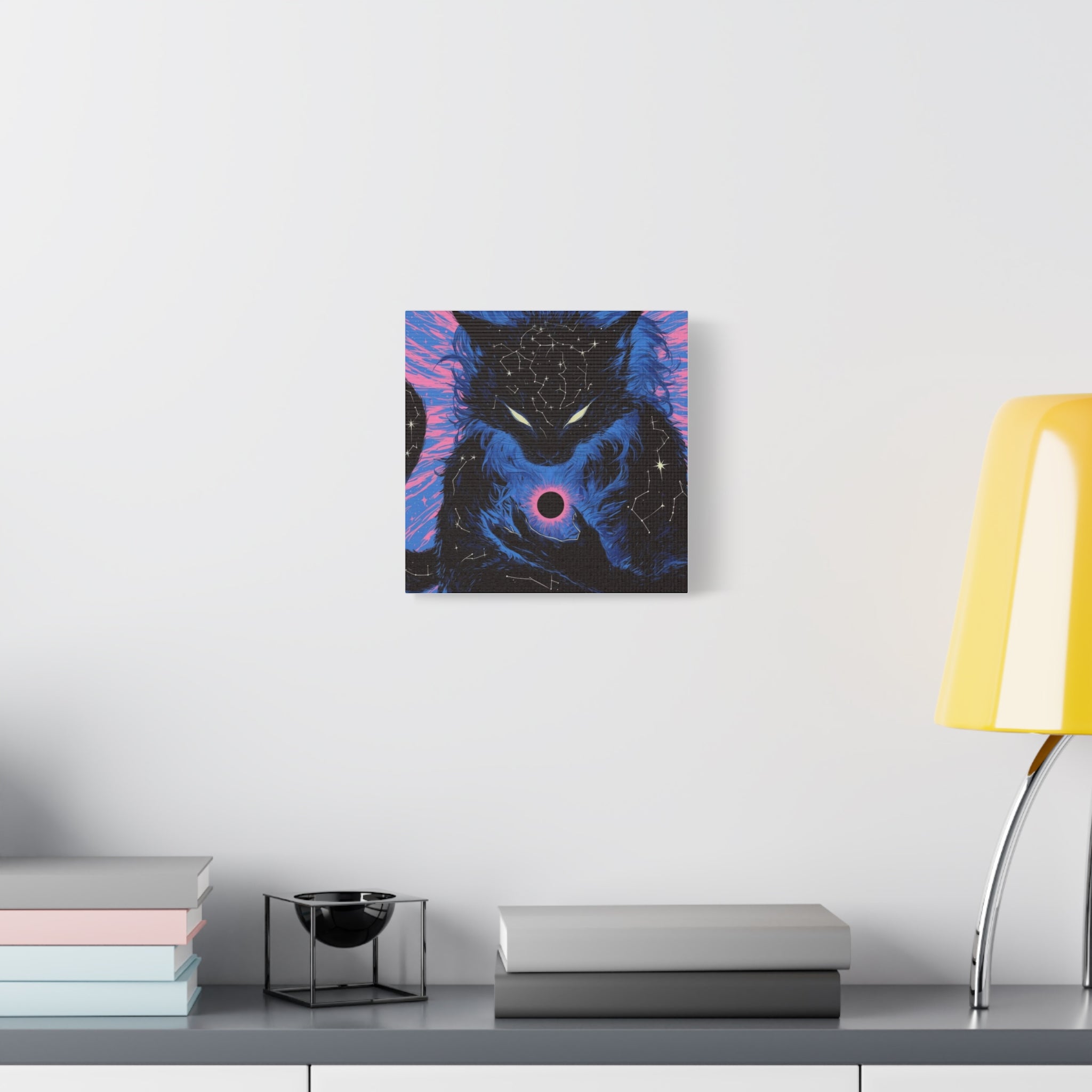Mystic Cosmic Cat Canvas — Stretched Matte Wall Art print
