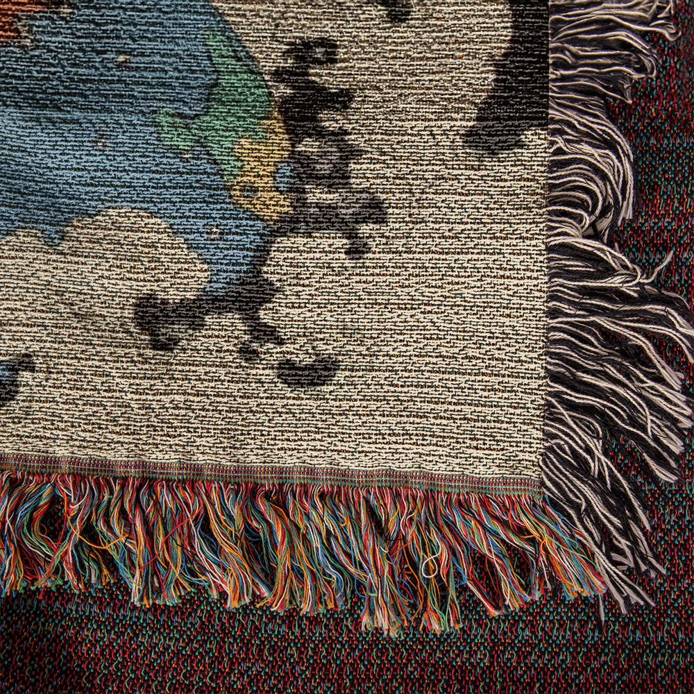 Galacta-puss  cat, Woven blanket.