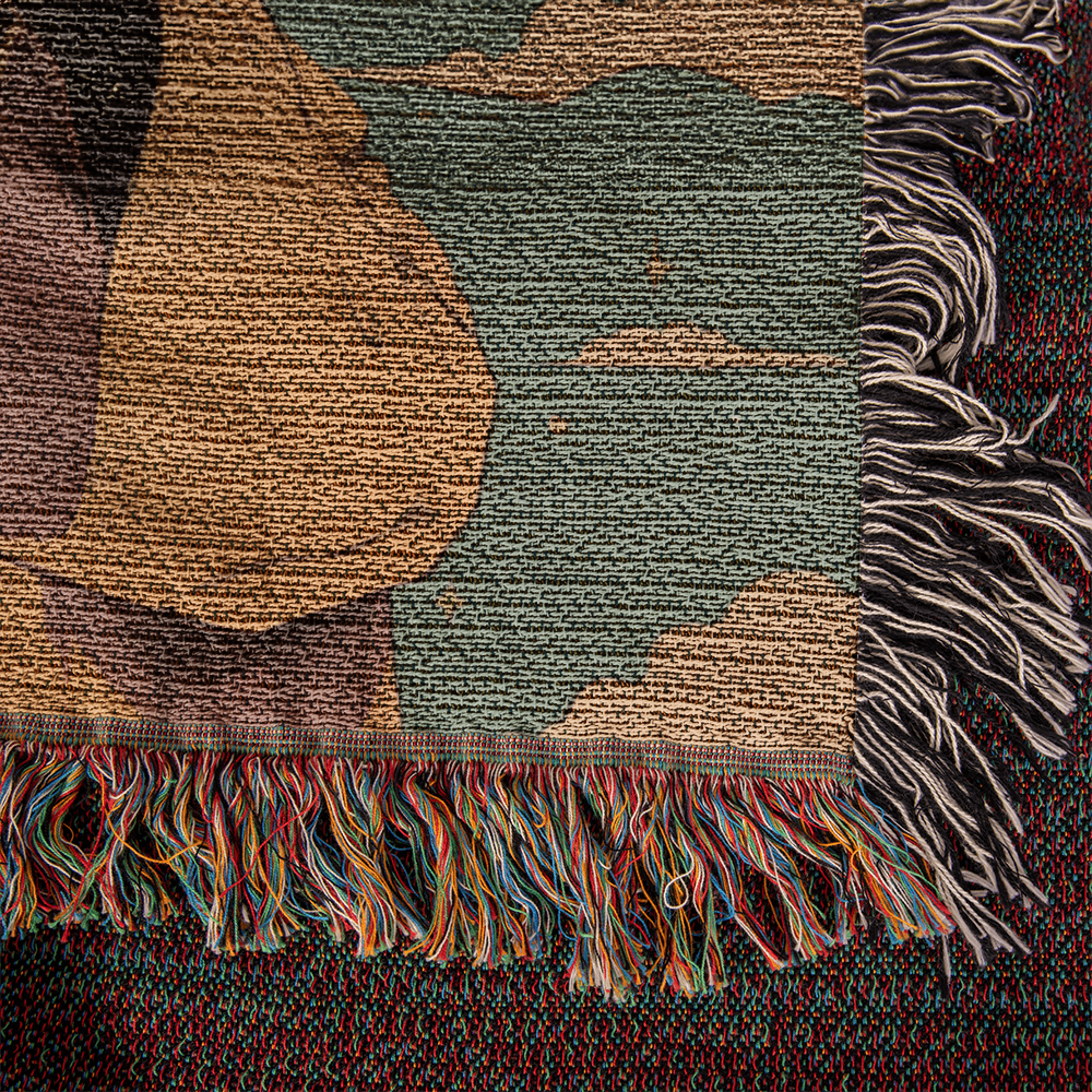 Celestial  fur baby, cat. Woven blanket